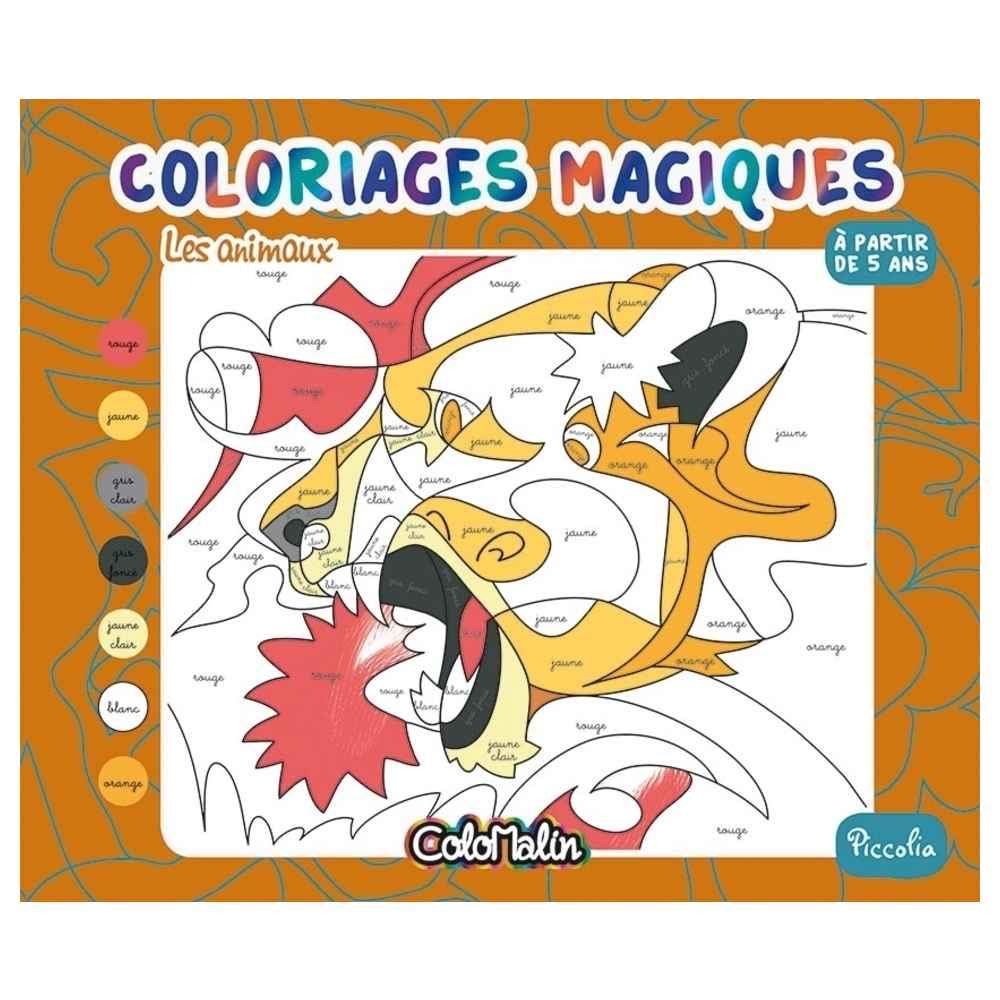Les animaux: Coloriages magiques book