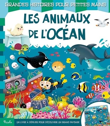 Les animaux de l'océan: Un livre à déplier pour découvrir un grand paysage Children's books
