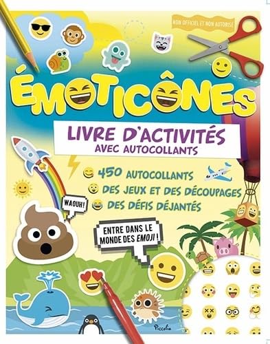 Emoticônes: Livre d'activités avec autocollants Books