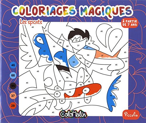 Les sports: Coloriages magiques book