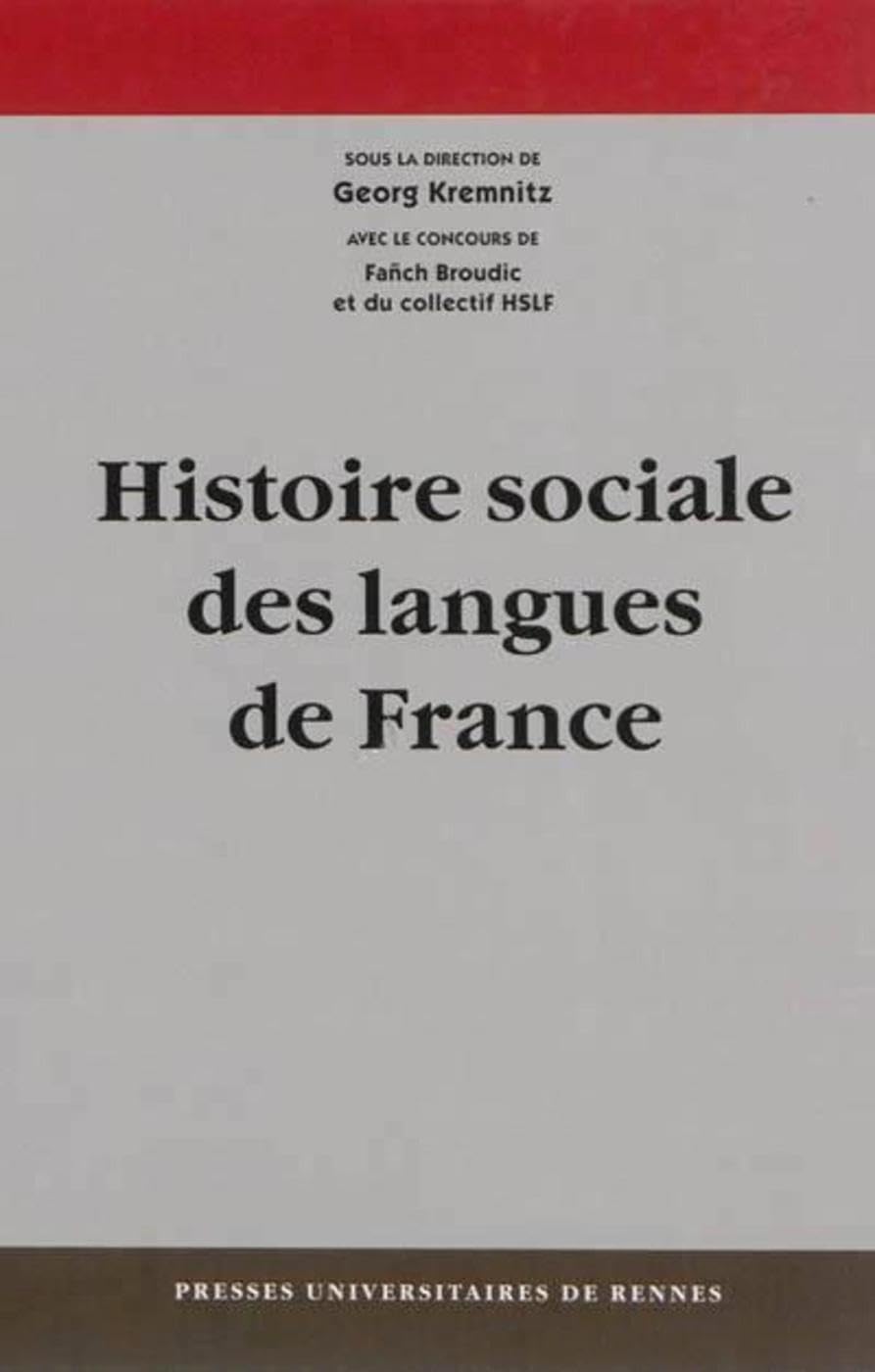 Histoire SOCIALE DES LANGUES DE FRANCE Books