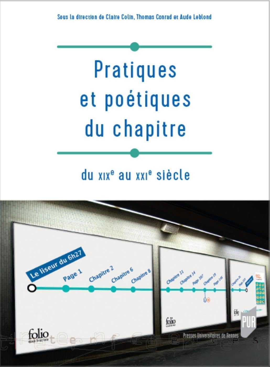 Pratiques et poétiques du chapitre: Du XIXe au XXIe siècle book