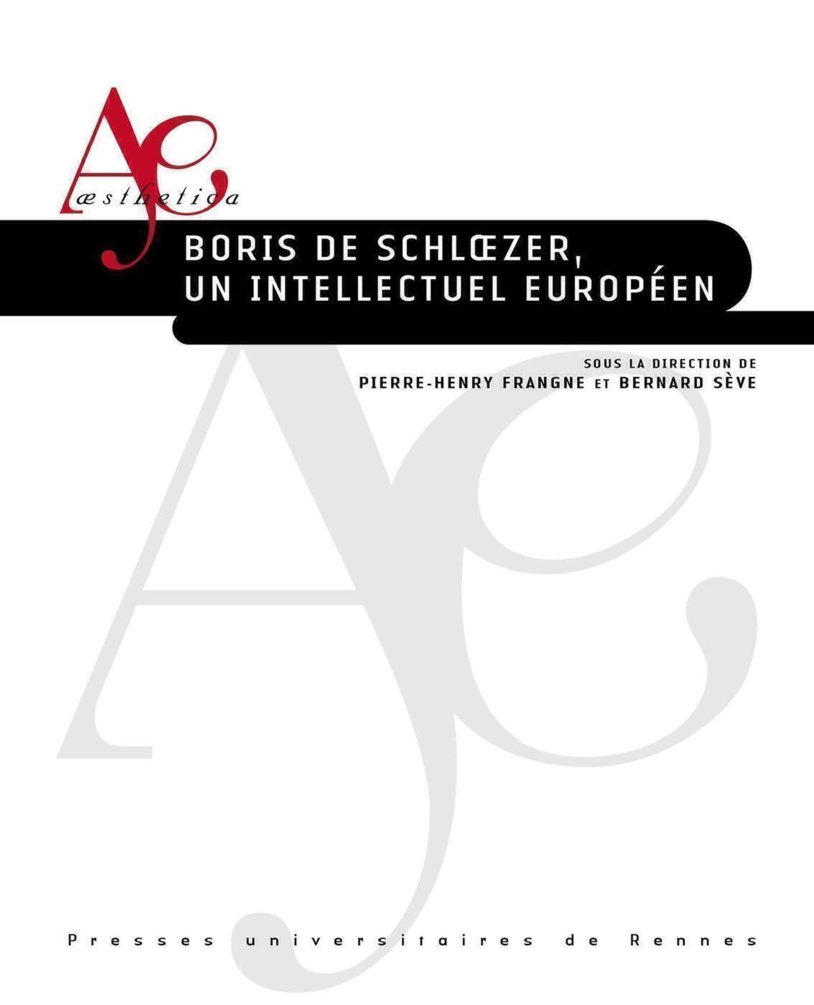 Boris de Schloezer, un intellectuel européen book