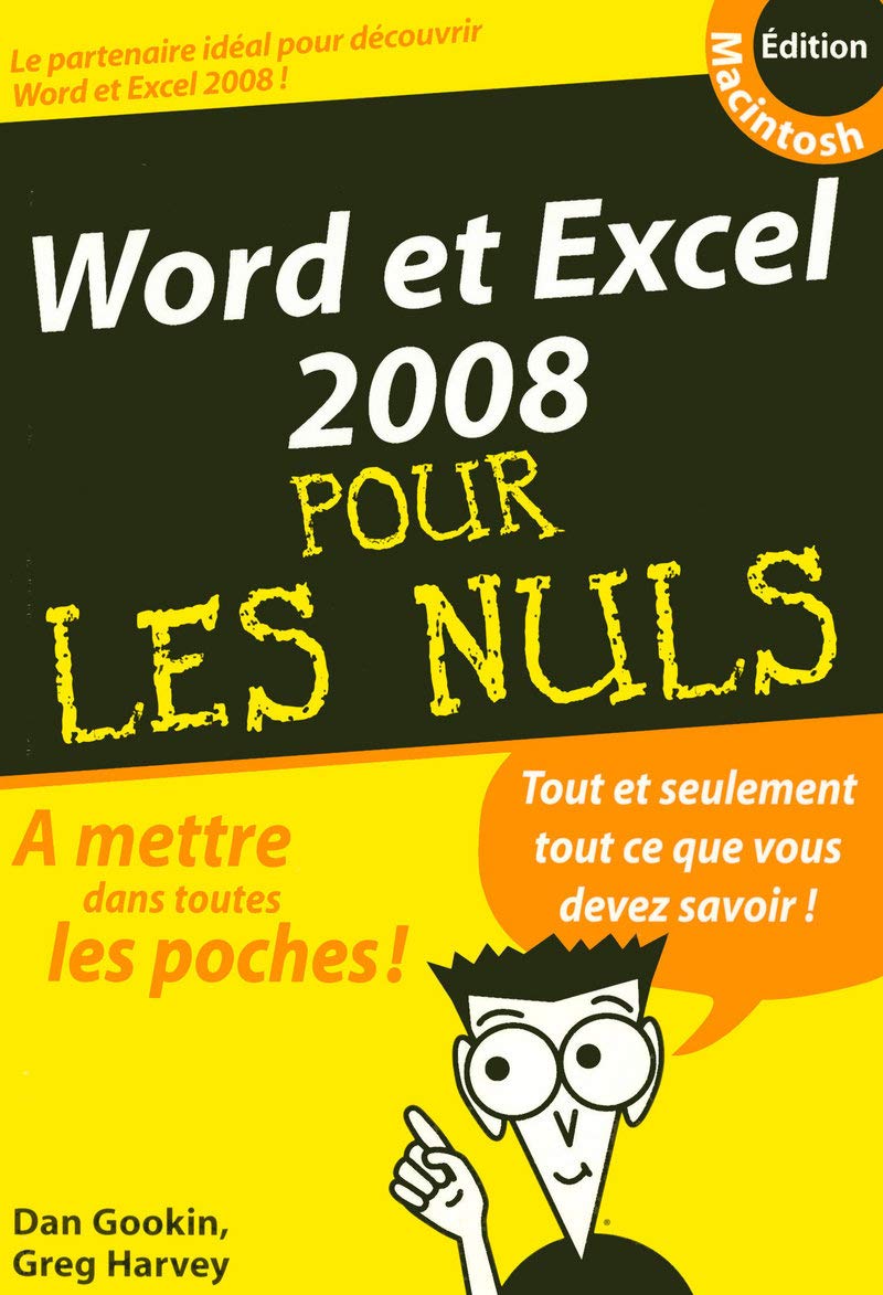 Word et Excel 2008 Mac Poche Pour les Nuls book