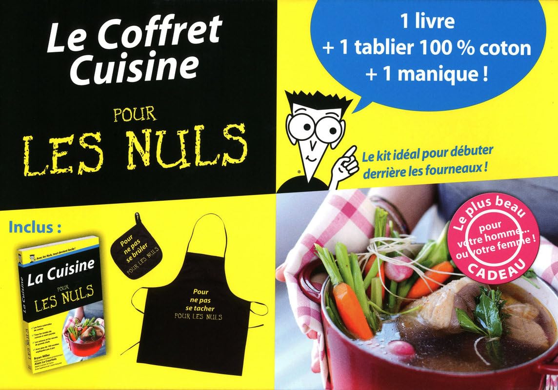 Coffret cuisine pour les nuls: Avec un tablier et une manique Books