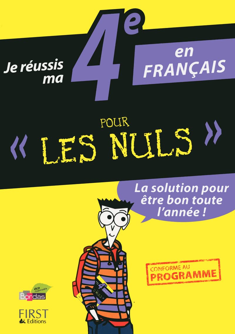 Je réussis ma 4eme en français pour les nuls Professional & Reference Books