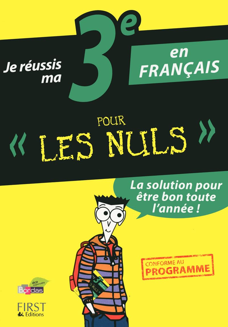 Je réussis ma 3eme en francais pour les nuls Professional & Reference Books