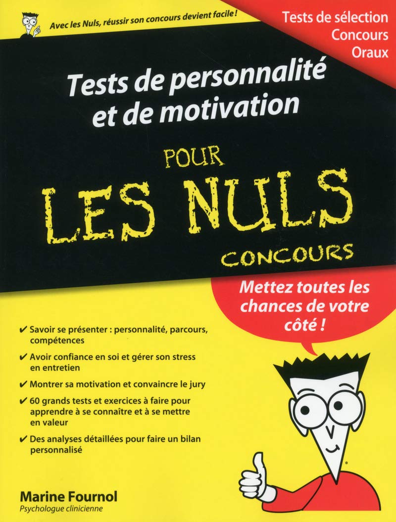 Tests de personnalité et motivation Pour les Nuls Business, Finance & Career