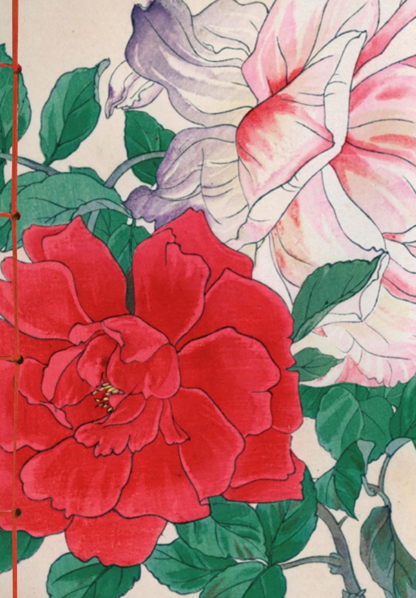 Carnet Hazan Roses dans l'estampe japonaise 12 x 17 cm (papeterie) book