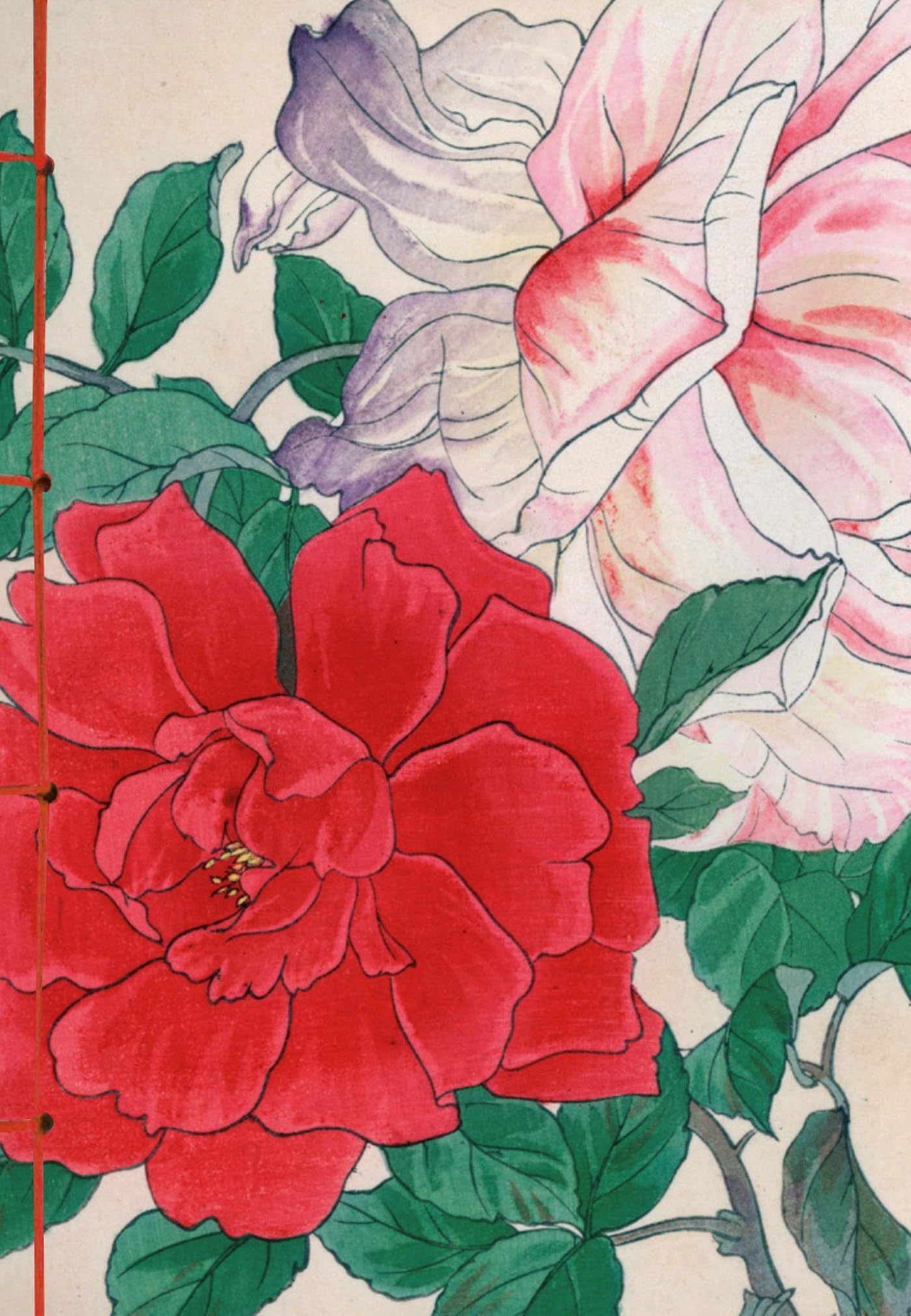 Carnet Hazan Roses dans l'estampe japonaise 18 x 26 cm (papeterie) book