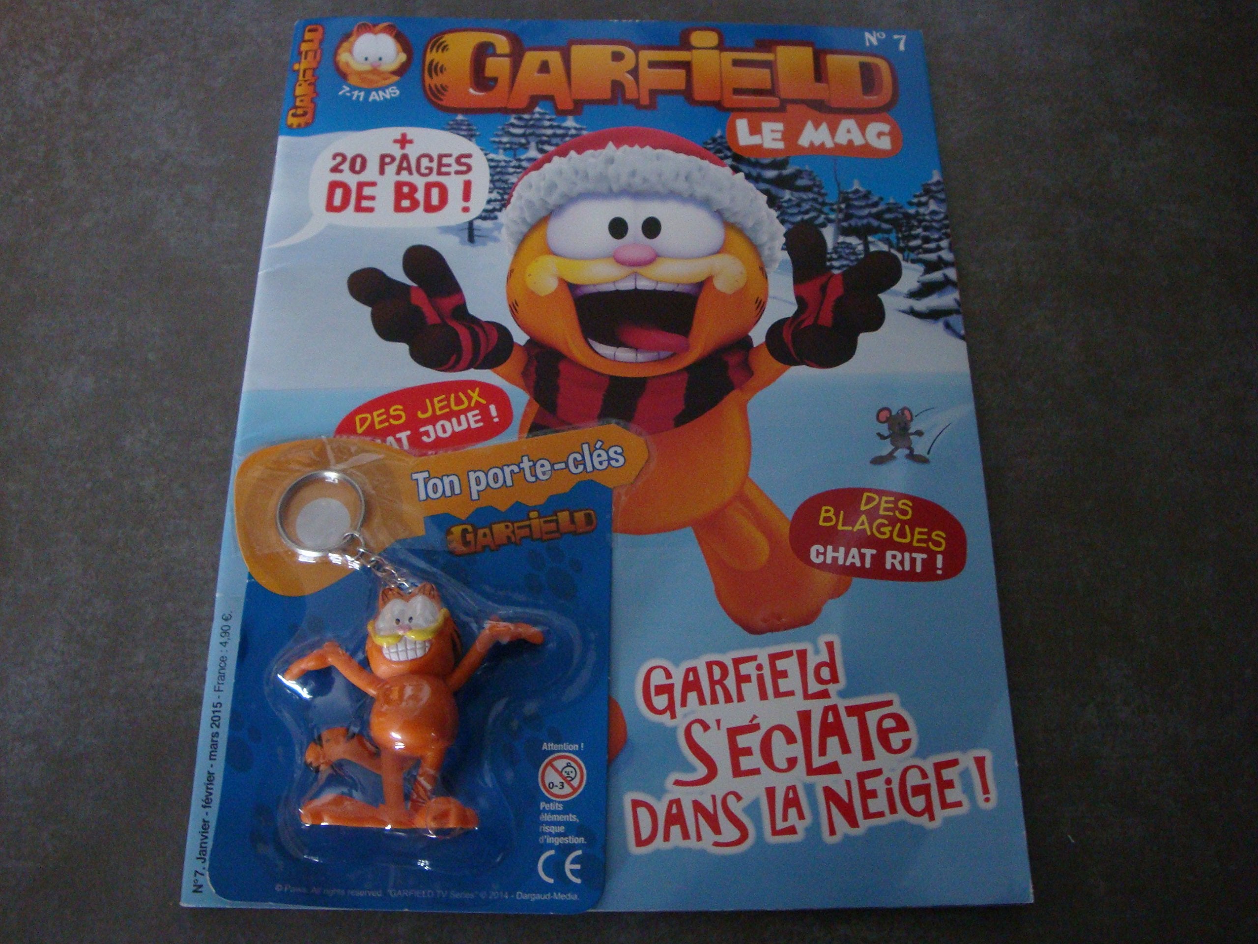 GARFIELD LE MAG N°7 !! "GARFIELD S'ECLATE DANS LA NEIGE !!" EN CADEAU TON PORTE-CLES GARFIELD book