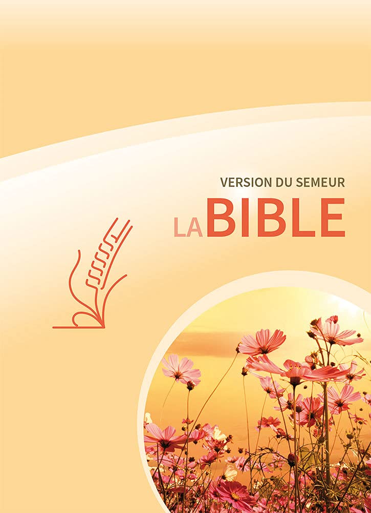 La Bible, Version du Semeur, couverture rigide, jaune fleurs avec tranche blanche book