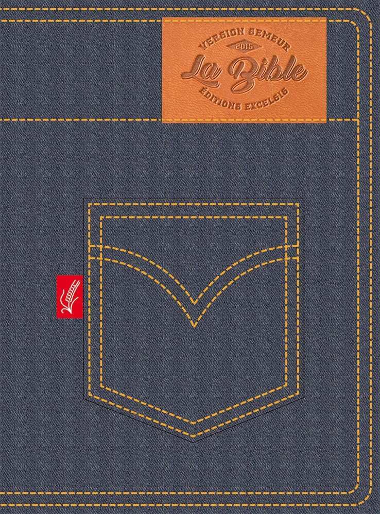 La Bible. Version du Semeur. Couverture jeans, avec zip (fermeture à glissière) book