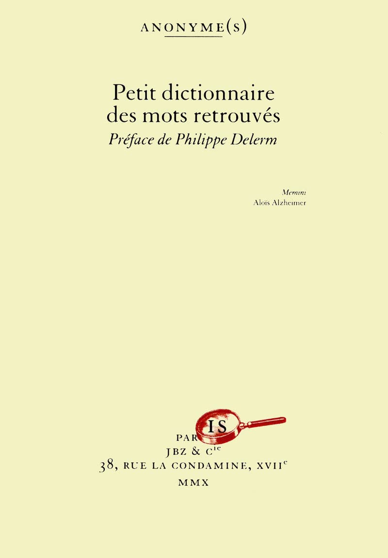 PETIT DICTIONNAIRE DES MOTS RETROUVES book
