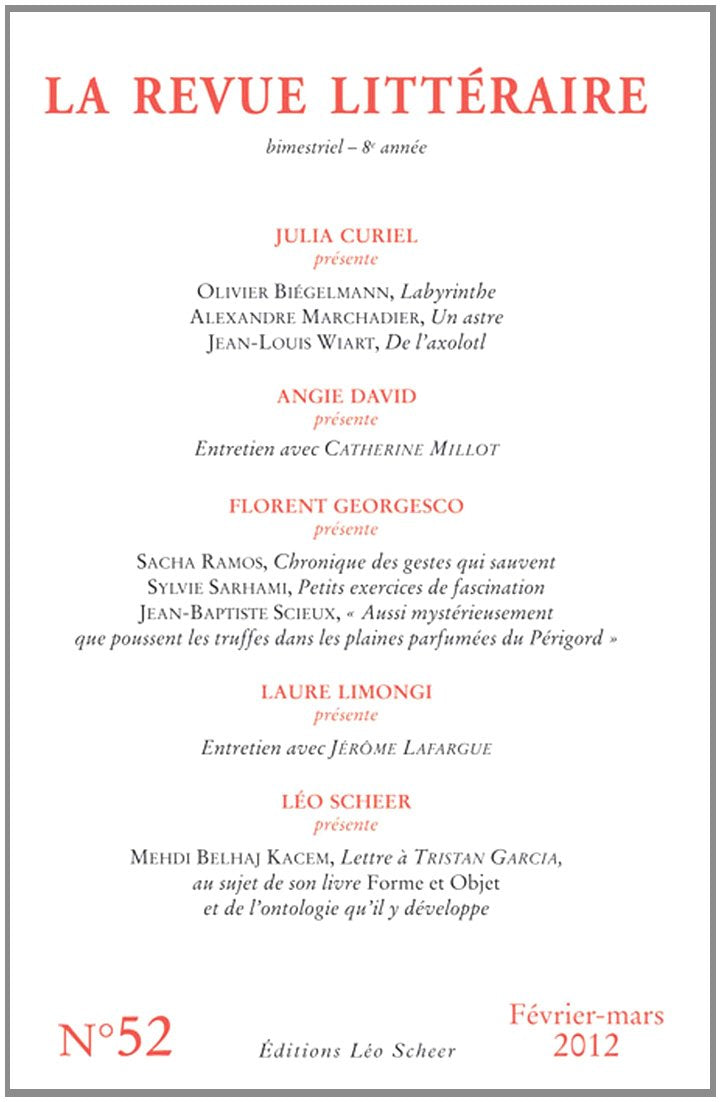 La Revue Littéraire, N°52, février 2012 book
