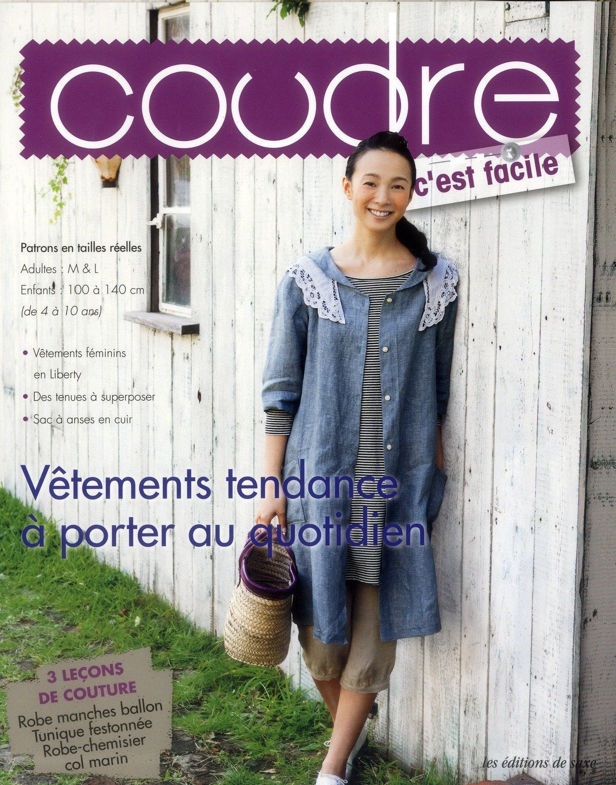 Vêtements tendance à porter au quotidien : 3 leçons de couture - Robe manches ballon, Tunique festonnée, Robe-chemisier col marin book