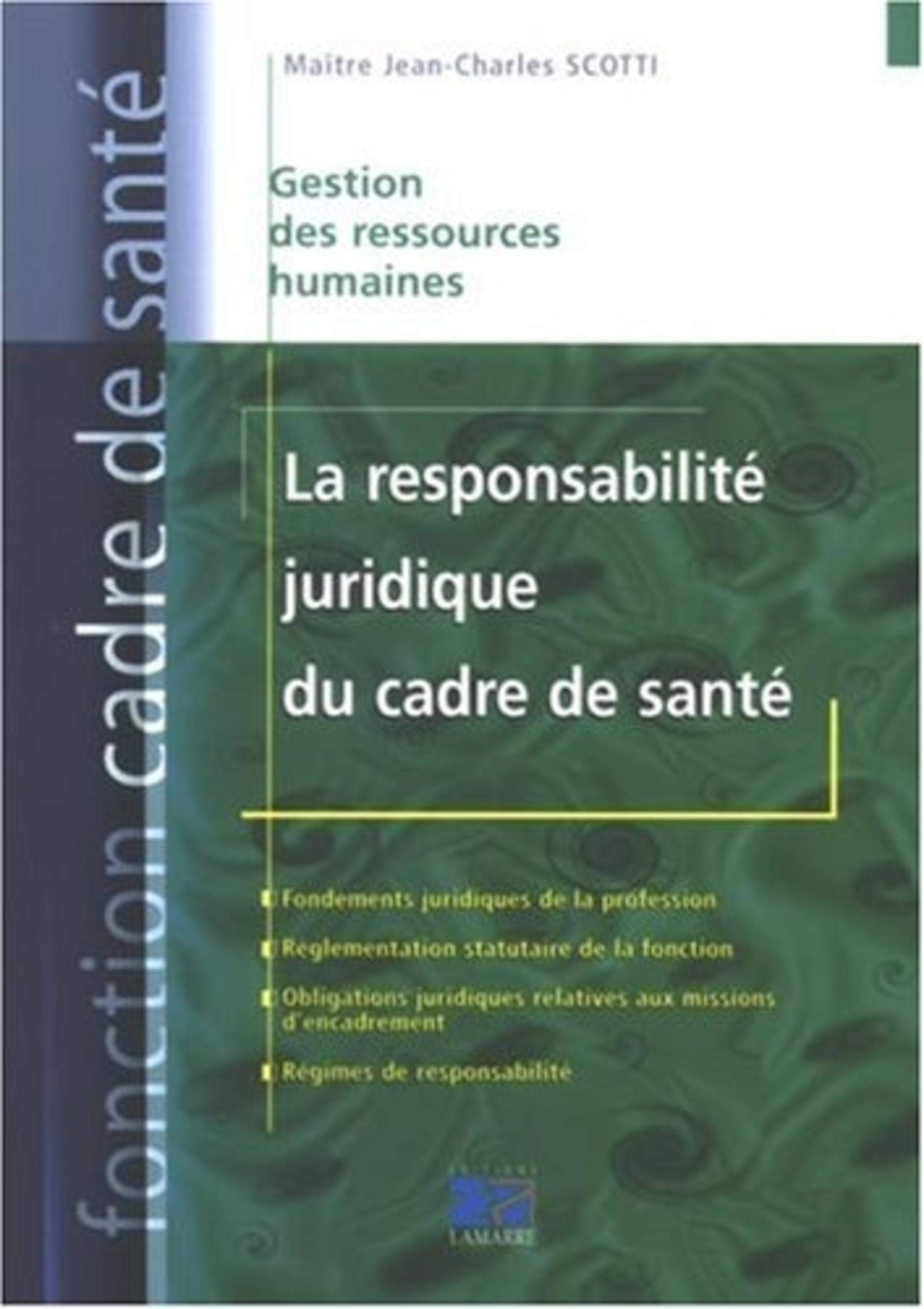 LA RESPONSABILITE JURIDIQUE DU CADRE DE SANTE: GESTION DES RESSOURCES HUMAINES Books