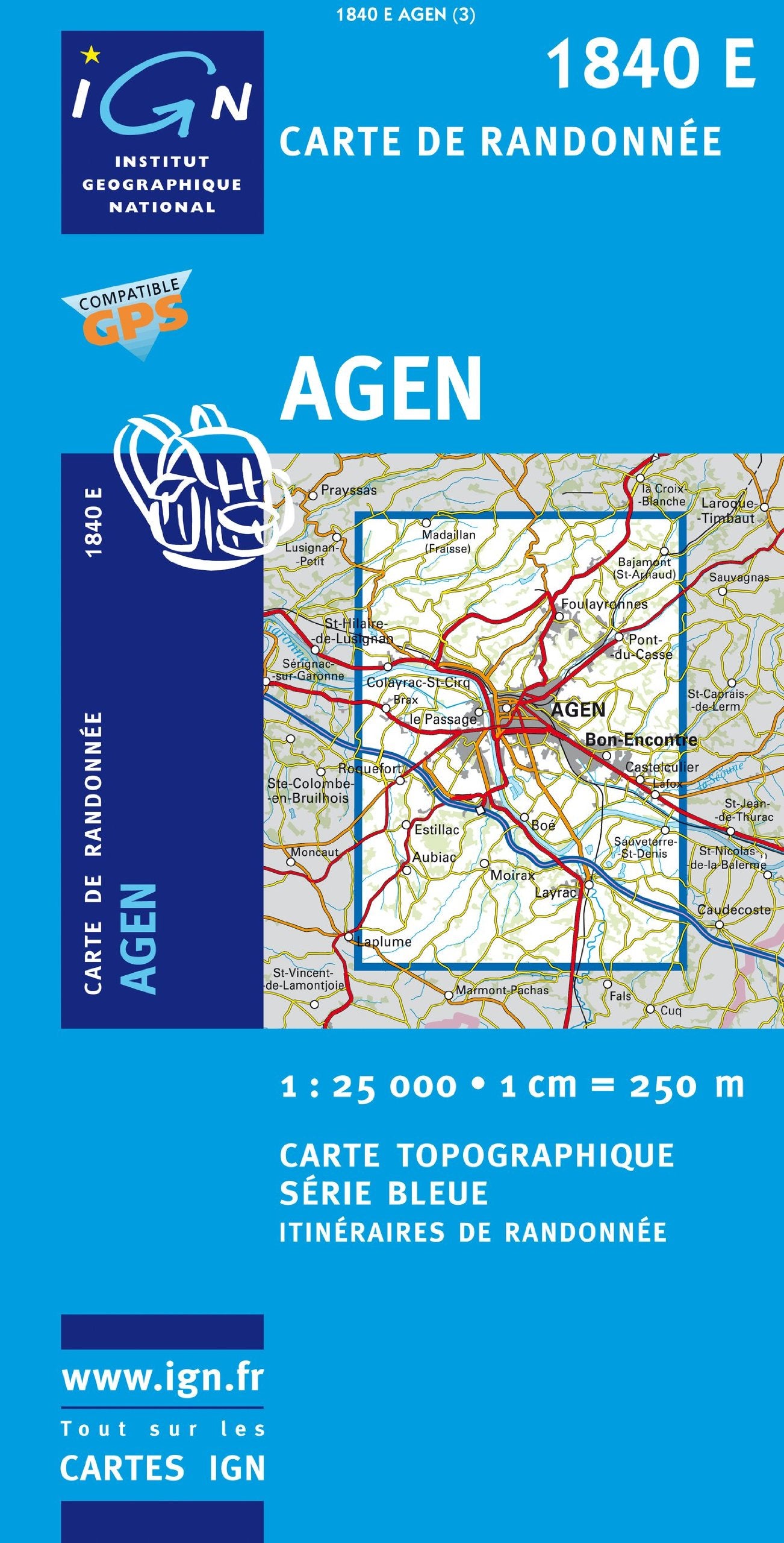 Carte de randonnée, numéro 1840E : Agen book