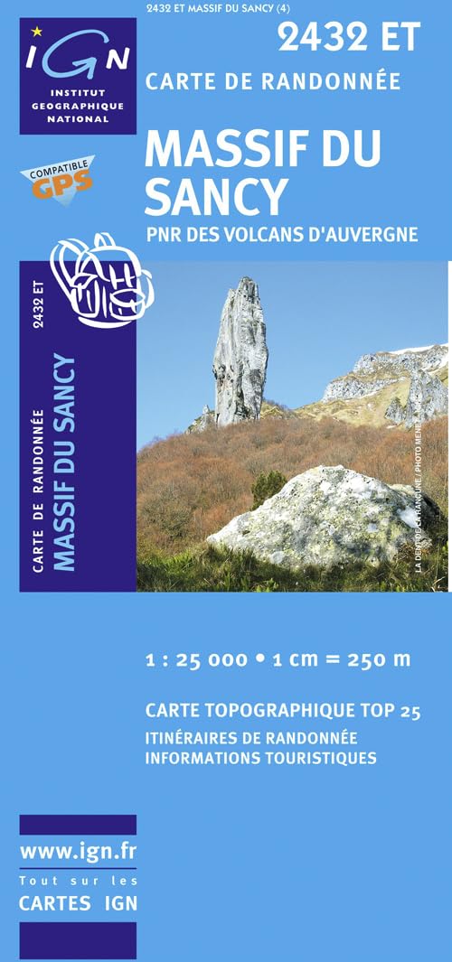 Massif du Sancy PNR des Volcans d'Auvergne gps (2432ET) (TOP 25) Geology & Geography