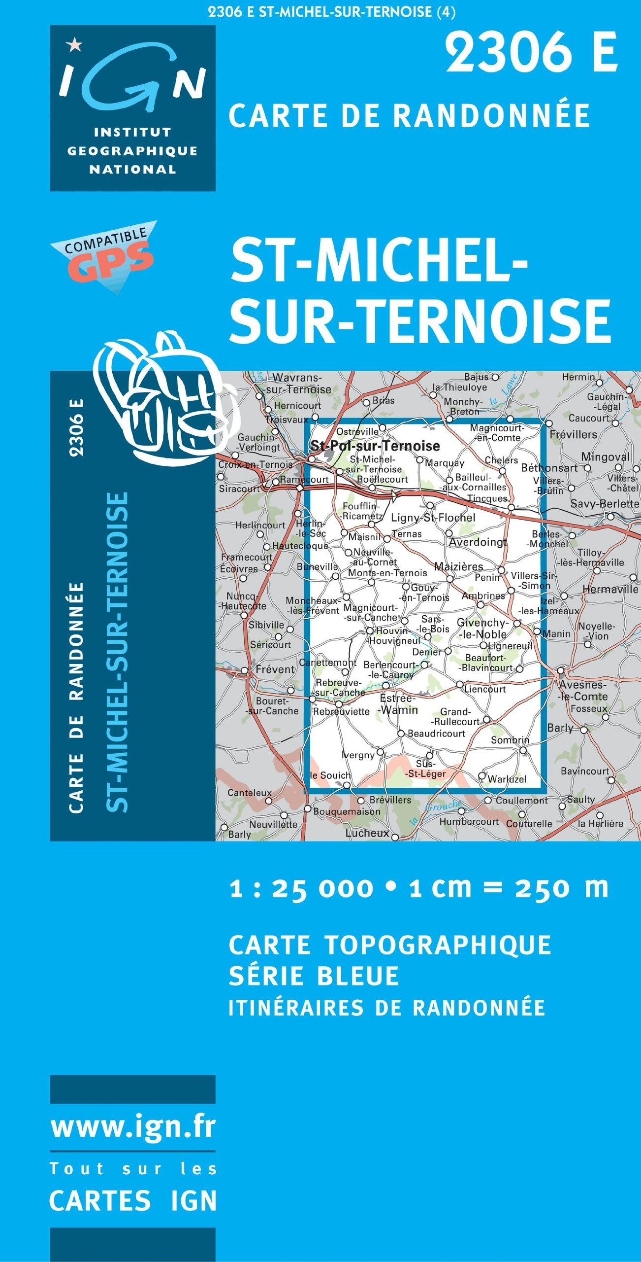St-Michel-sur-Ternoise (2306E) (Série Bleue) Geology & Geography