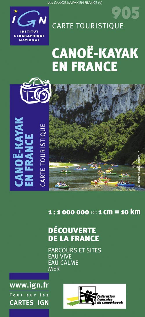 Frankrijk Canoë Kayak sports d'eau vive (905): 1/1 000 000 (Découverte de la France, Band 905) Leisure, Home & Garden