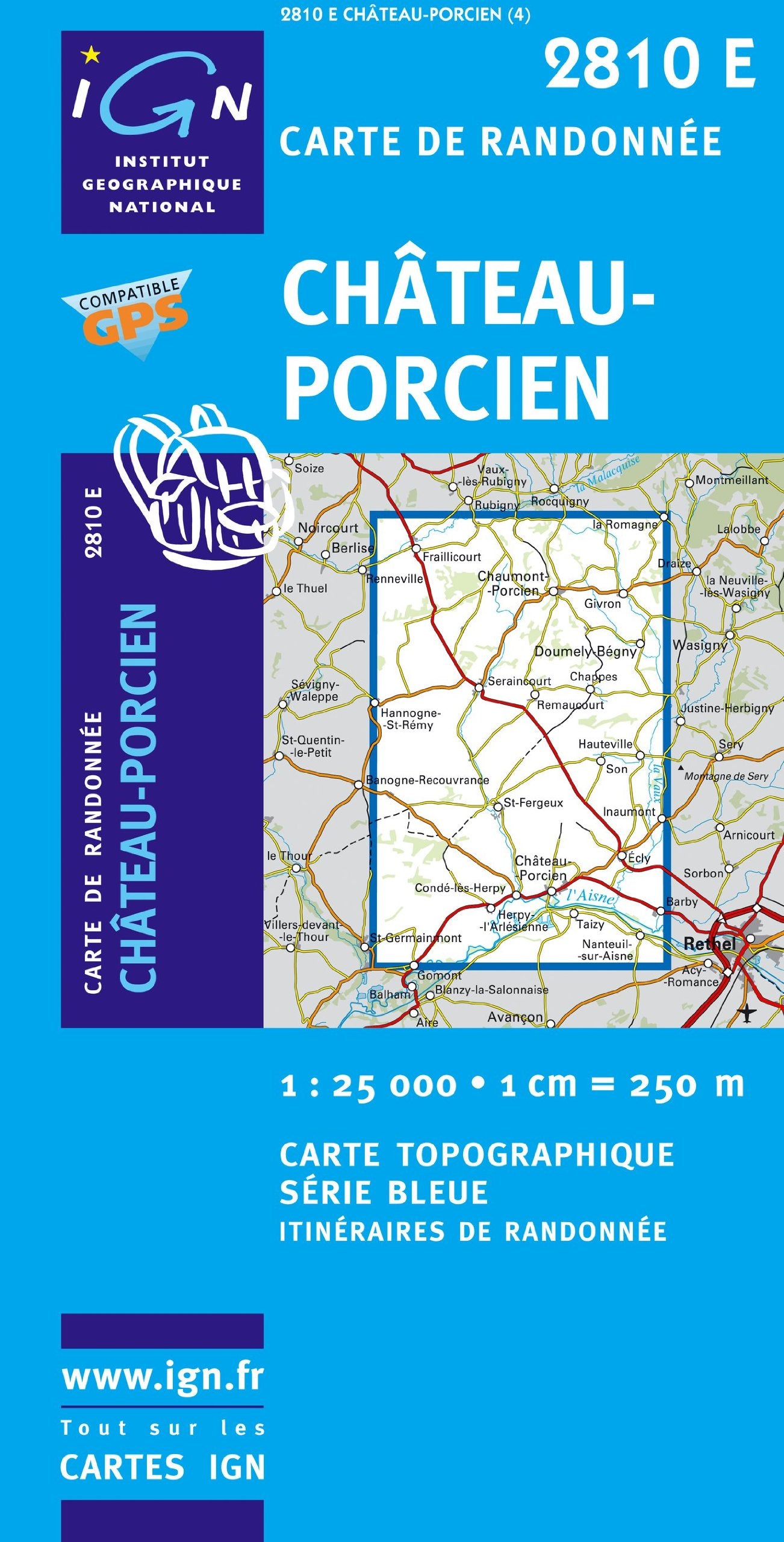 Château-Porcien (2810E) (Série Bleue) Geology & Geography