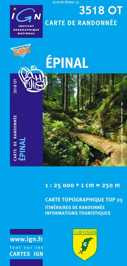 Épinal 1 : 25 000: Courbes de niveau, informations touristiques detaillées. Compatible avec le système GPS (TOP 25) Leisure, Home & Garden