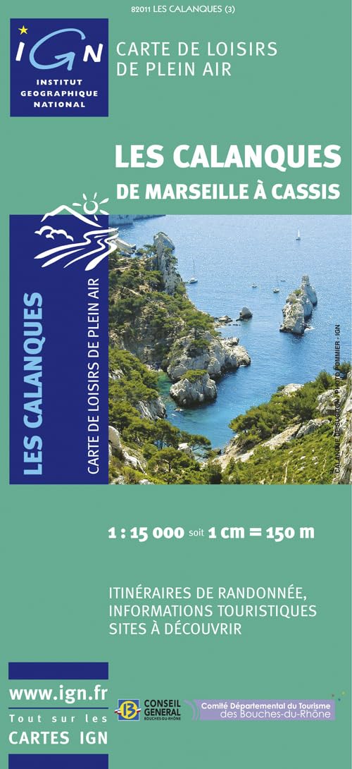 82011 LES CALANQUES DE MARSEILLE A CASSIS 1/15.000 book