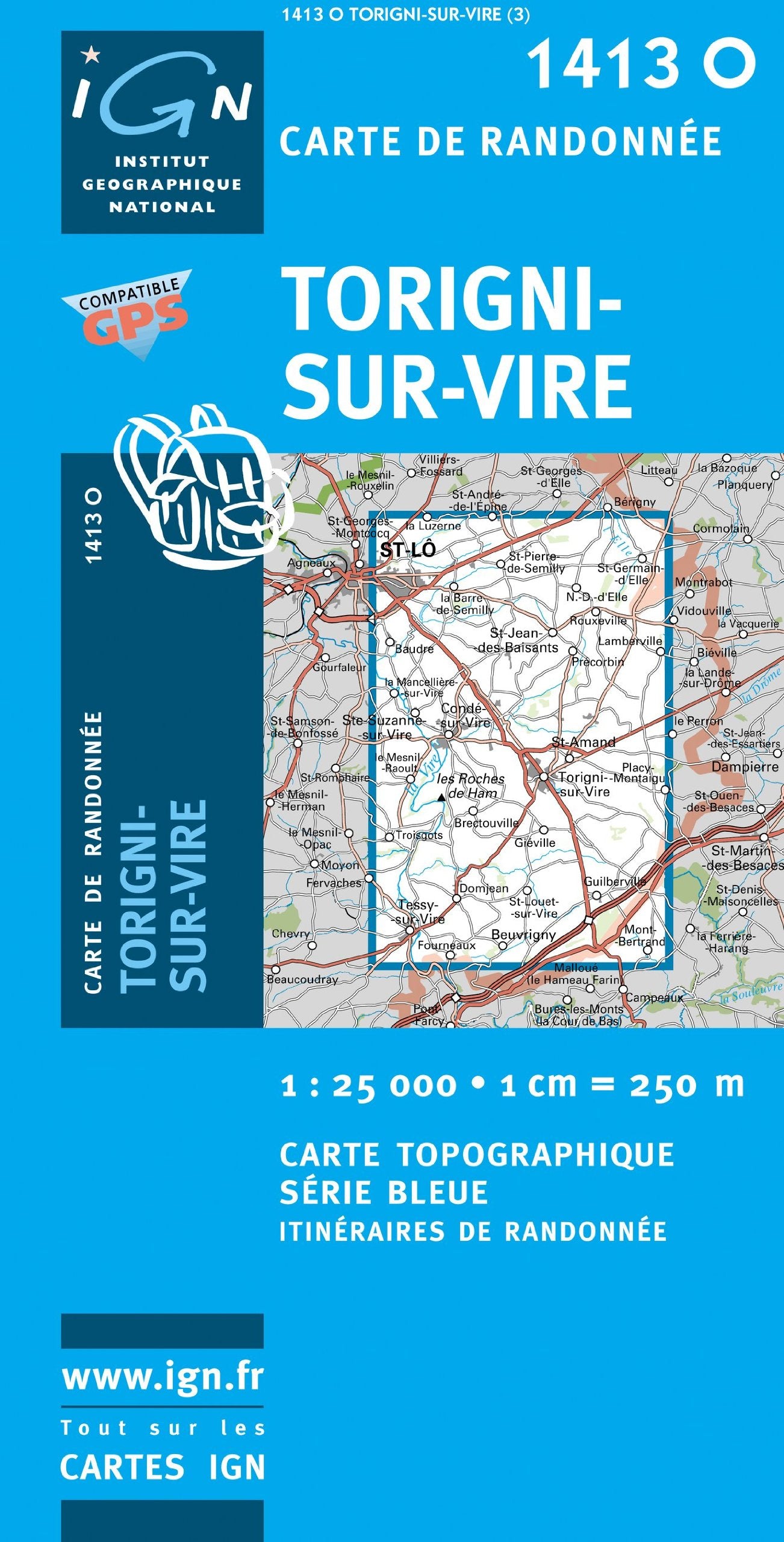 Torigni-sur-Vire (1413O) (Série Bleue) Geology & Geography