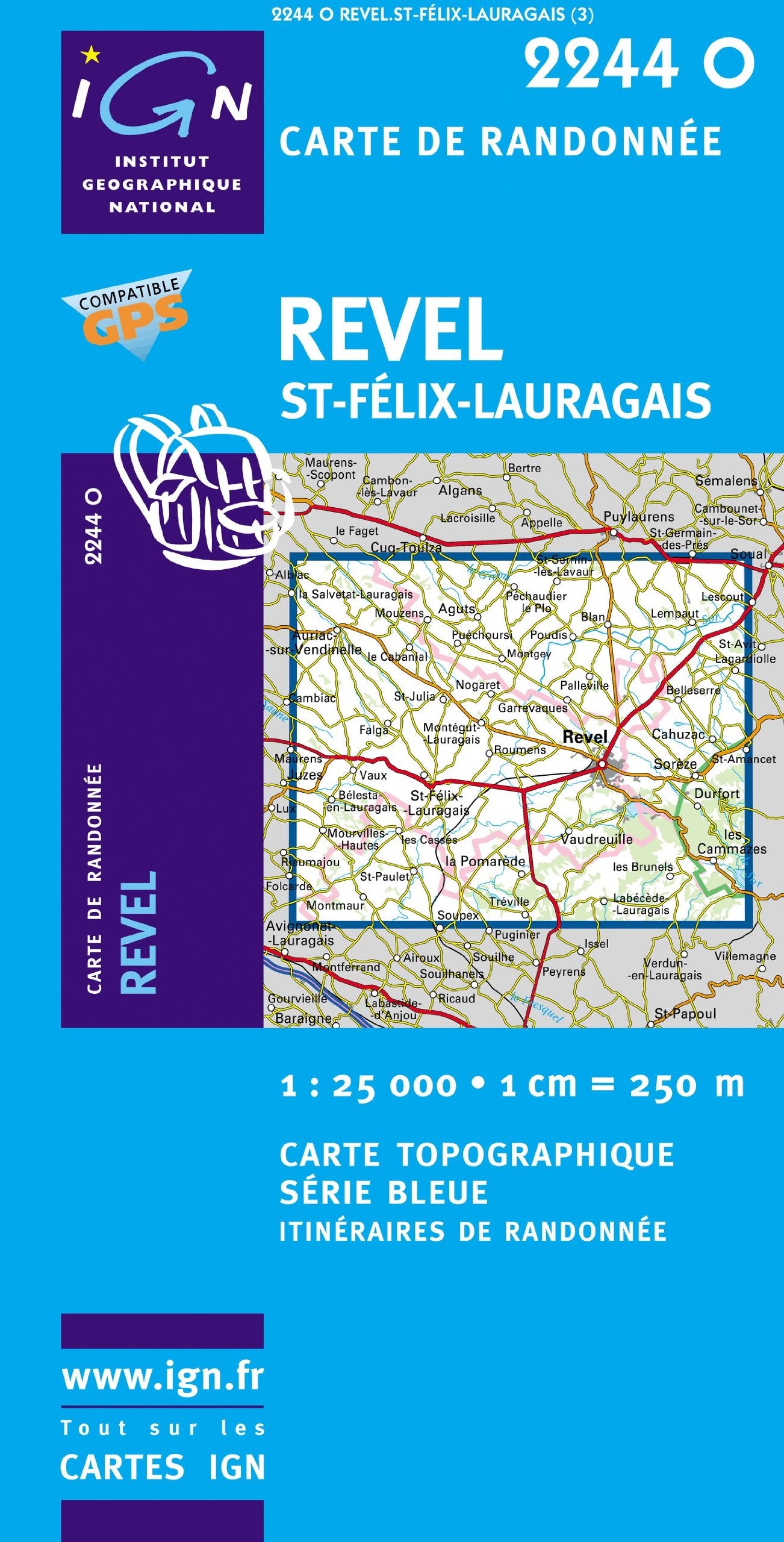 Revel / Saint-Felix-Lauragais 1 : 25 000 (Série Bleue) Leisure, Home & Garden