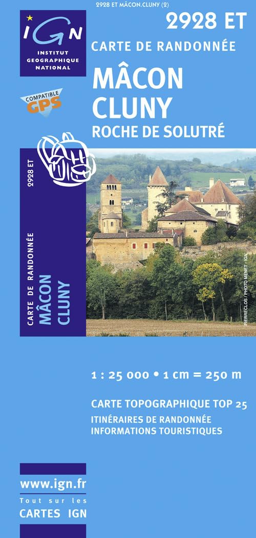 Mâcon / Cluny / Roche de Solutré gps (2928ET) book
