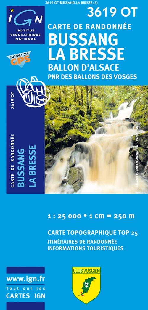 IGN Karte, Carte de randonnée (et plein air) Bussang, La Bresse: Ballon d' Alsace. PNR des Ballons des Vosges. Courbes de niveau, informations ... Compatible avec le système GPS (TOP 25) Maps & Plans