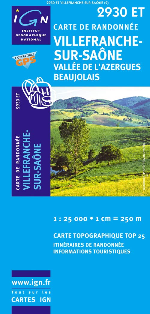 Villefranche-sur-Saône / Vallée de l'Azergues/Beaujolais gps (2930ET) (TOP 25) Geology & Geography