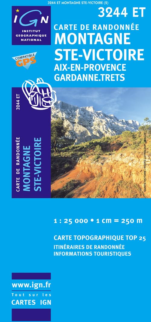 Montagne Sainte-Victoire / Aix-en-Provence / Gardanne / Trets 1 : 25 000 Geology & Geography