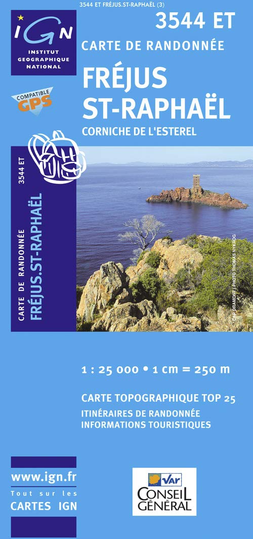 Fréjus / St-Raphaël / Corniche de l'Esterel gps (3544ET) (TOP 25) Geology & Geography