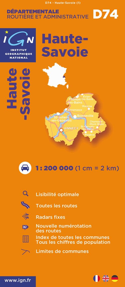 Haute-Savoie dép 74 (721174) (Routier France départementale, Band 721174) Leisure, Home & Garden