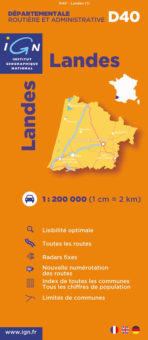 Landes dép 40 (721140): IGN.721140 (Routier France départementale, Band 721140) Leisure, Home & Garden