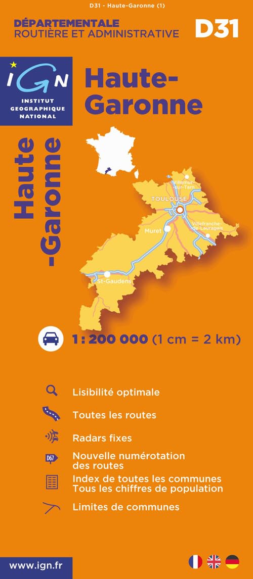 Haute-Garonne dép 31 (721131) (Routier France départementale, Band 721131) Leisure, Home & Garden