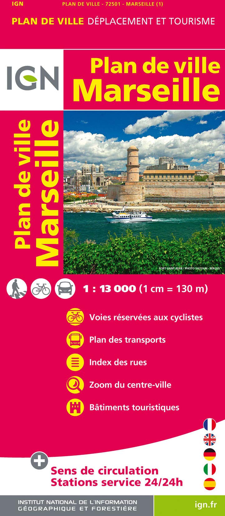 Marseille Plan de Ville 1:13 000 IGN Map book