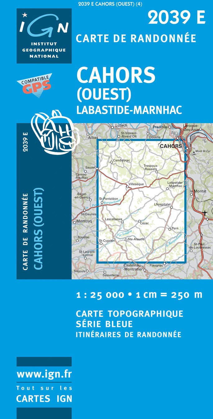 Cahors (Ouest) / Labastide-Marnhac (2039E) (Série Bleue) Geology & Geography