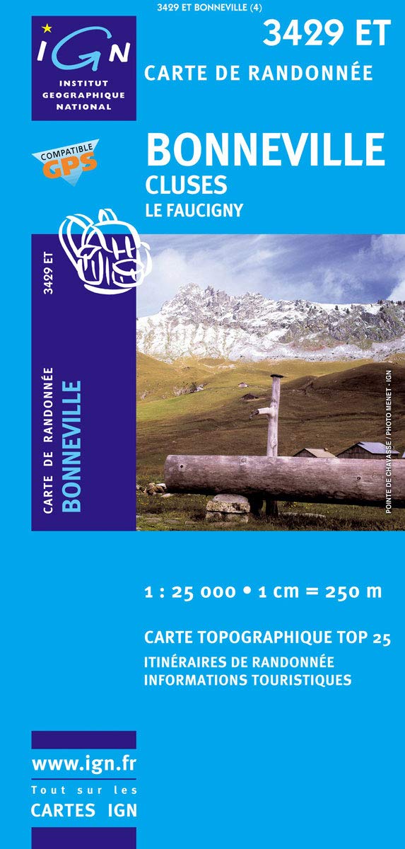 Bonneville / Cluses / Le Faucigny gps ign (3429ET) book
