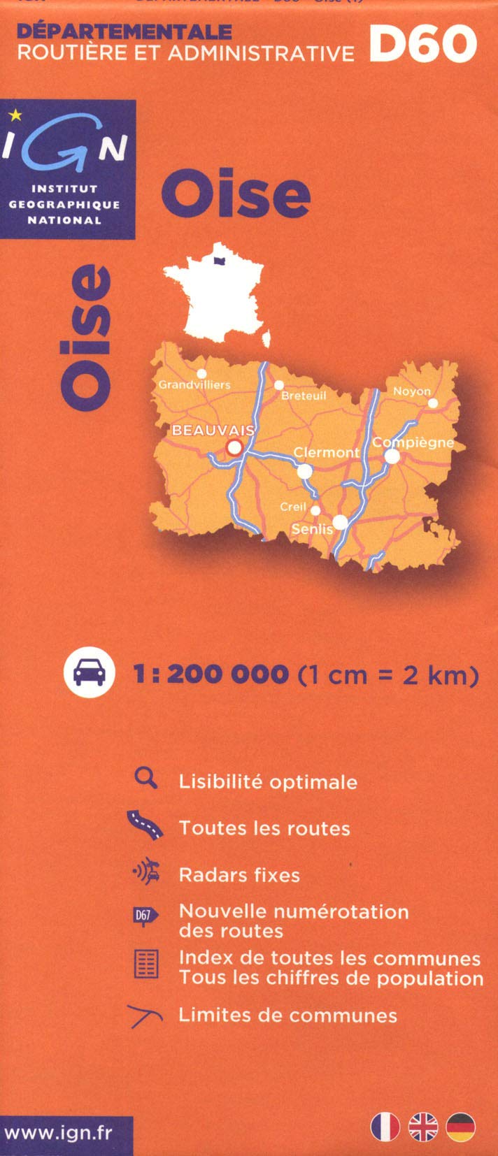 Oise dép 60 (721160): IGN.721160 (Routier France départementale, Band 721160) Leisure, Home & Garden