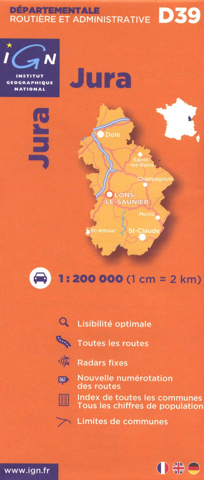 Jura dép 39 (721139) (Routier France départementale, Band 721139) Leisure, Home & Garden