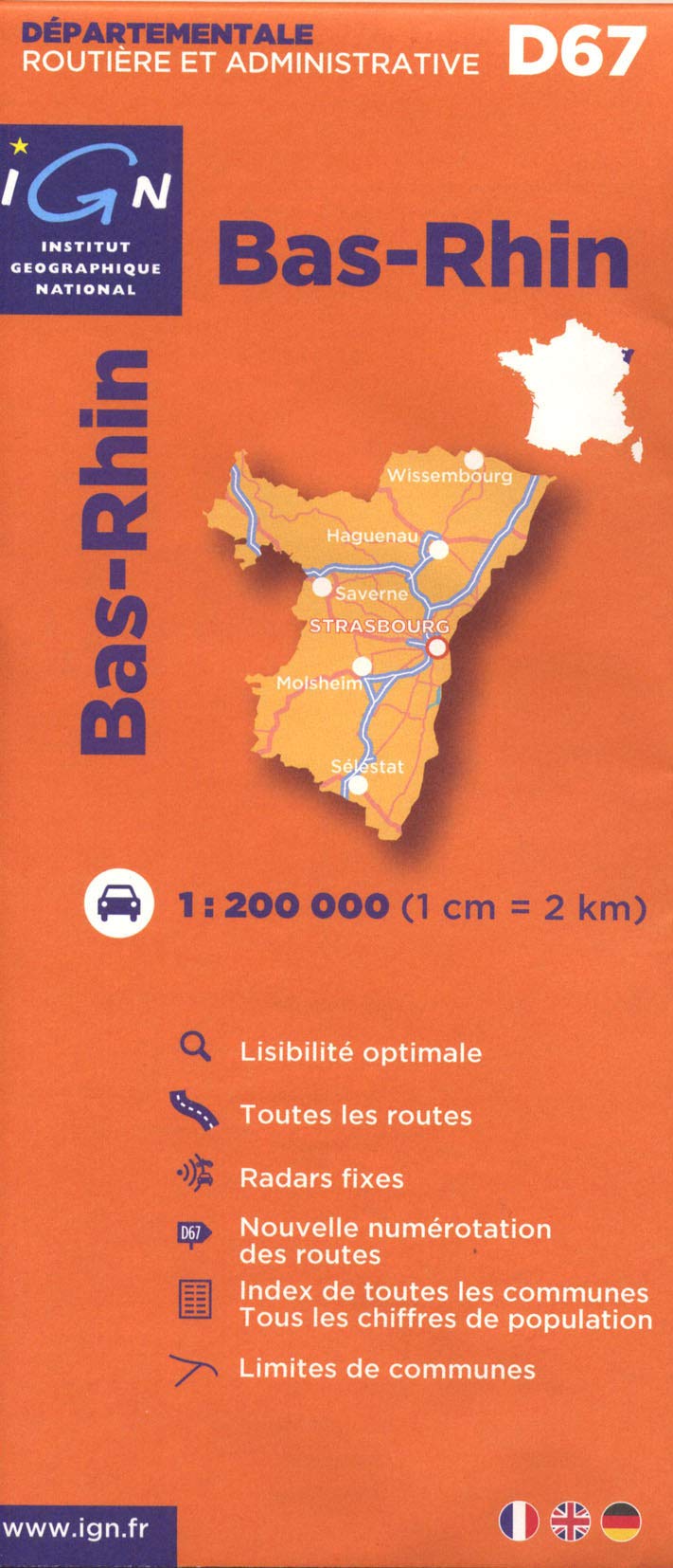 Bas-Rhin-dép67 (721167) (Routier France départementale, Band 721167) Leisure, Home & Garden