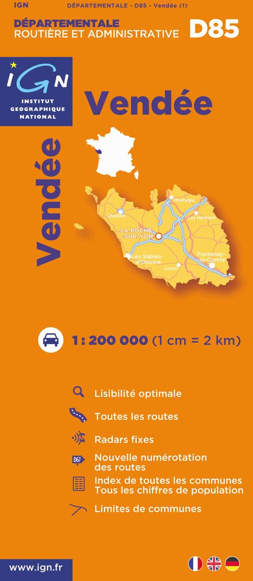 Vendée dép 85 (721185) (Routier France départementale, Band 721185) Leisure, Home & Garden