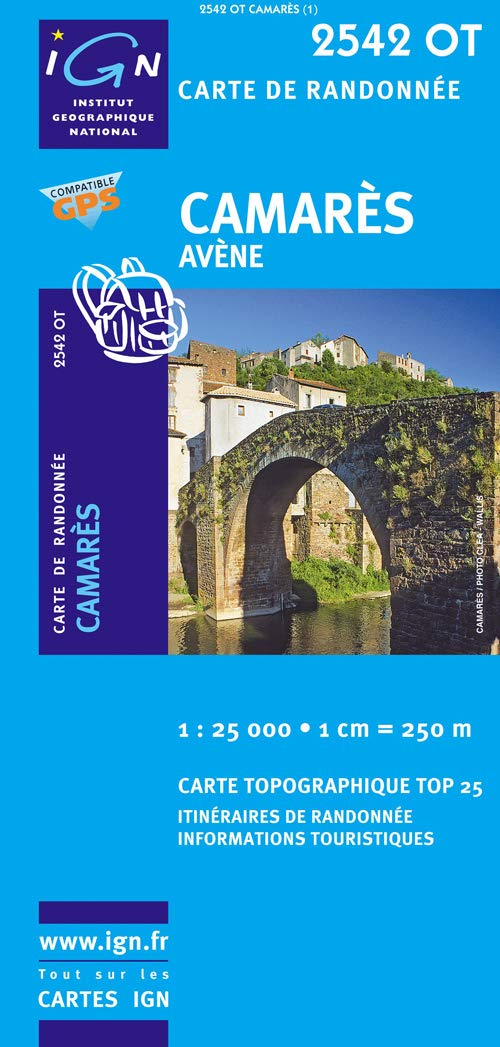 IGN Karte, Carte de randonnée (et plein air) Camarès, Avène: Courbes de niveau, informations touristiques detaillées. Compatible avec le système GPS (TOP 25) Leisure, Home & Garden