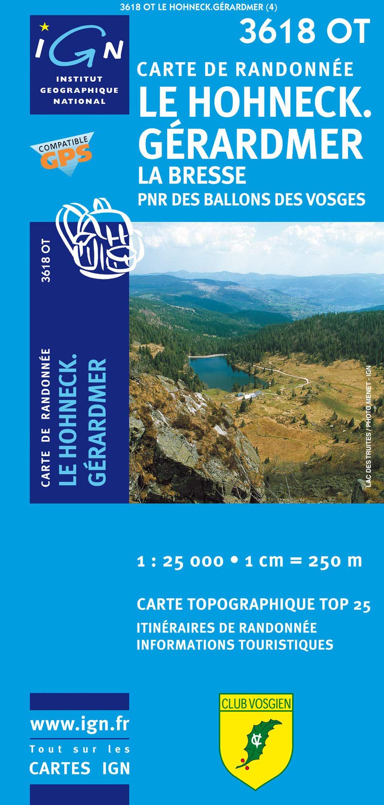 Le Hohneck - Gérardmer - La Bresse - PNR des Ballons des Vosges 1 : 25 000 Geology & Geography