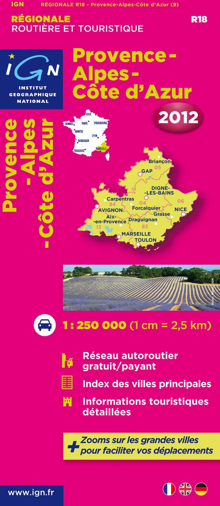 **R18 PROVENCE ALPES COTE D AZUR 12 (Provence - Alpes - Cote D'Azur: IGN.R18) Leisure, Home & Garden
