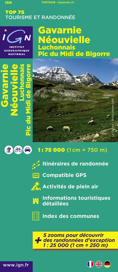 Gavarnie / Néouvielle / Luchonnais ign (75019) (TOP 75, Band 75019) Geology & Geography