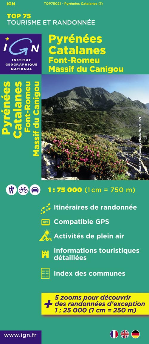 Pyrénées Catalanes / Font-Romeu / Massif Canigou (75021) (TOP 75, Band 75021) Geology & Geography